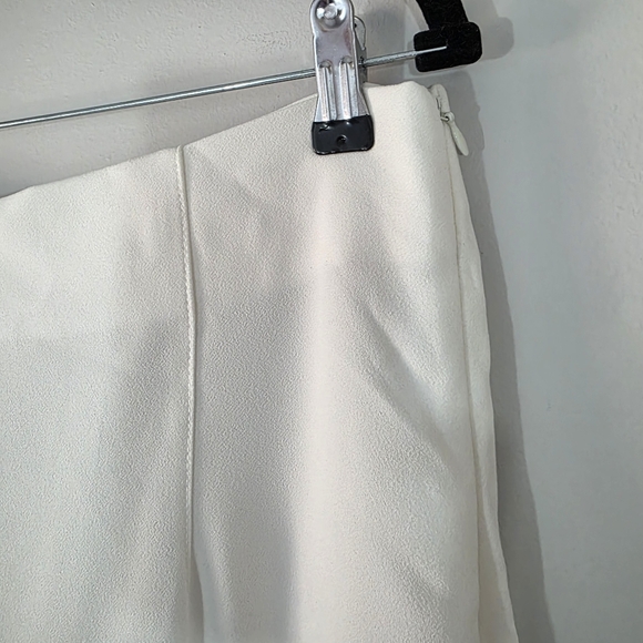 Zara Wide-Leg Cropped White Pants Size XL NWT - Picture 4 of 10